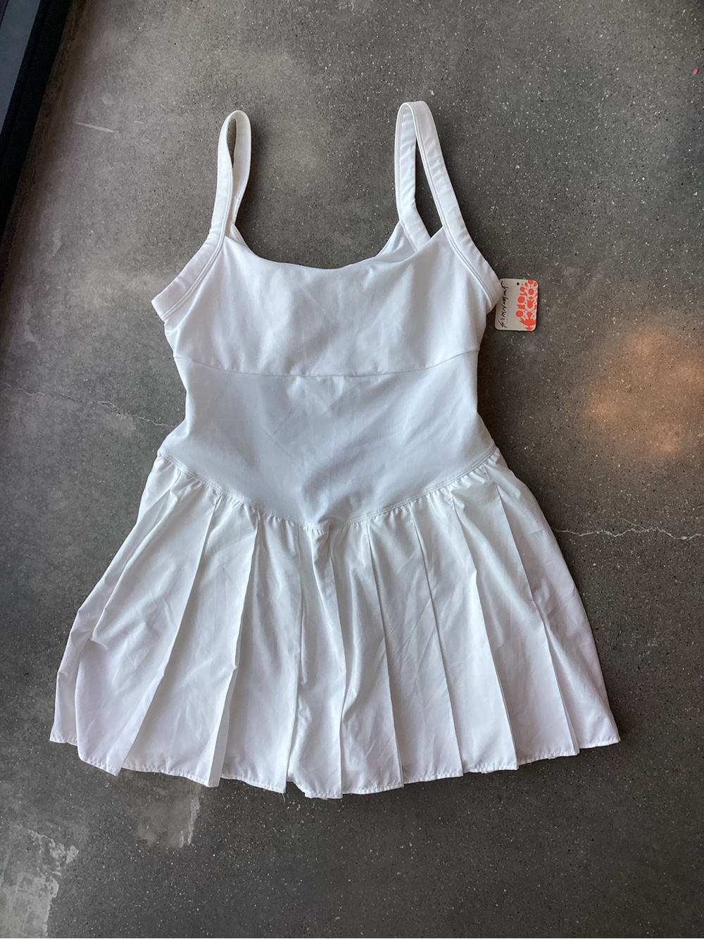 FP Movement by Free People white pleated mini dress